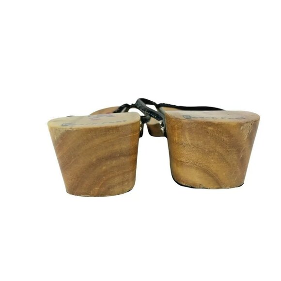 Beach Feet Womens Black Casual Cuban Heel Slip On Flip‎ Flop Sandal Size US 8 - Picture 4 of 11